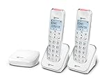 Geemarc Liberty 200 Duo – Schnurloses Telefon mit ultrakompakter Basis – Installieren Sie Ihre...