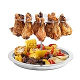Hähnchenschenkelgrill gegrillt - Hähnchenschenkelgrill | Hähnchenflügel Rack aus Edelstahl |...