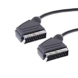 SCART-Kabel 2m - Scart-Stecker auf Scartstecker - 21-Polig - AV Kabel - analoges Audio/Video Kabel -...