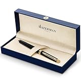 Waterman Hémisphère Füller | Mattschwarz mit Zierteile aus 23 K Gold | Füllfederhalter mit...