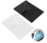Dhisperares 3 Stück Bügelvlies 100 x 100cm Schwarz Weiß, Aufbügelbarer Einlagestoff