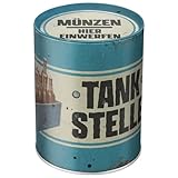 Nostalgic-Art Retro Spardose, 1 l, Tankstelle Bier – Geschenk-Idee für Bier-Fans, Sparschwein aus...