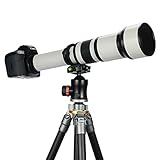 JINTU 650-1300mm f/8 HD Handbuch Teleobjektiv Zoom Kompatibel mit Canon EOS DSLR 9000D 800D 760D...