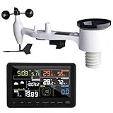 ECOWITT Wetterstation WS2910, drahtlose solarbetriebene 7-in-1 Wetterstationen für den...