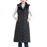 Steppweste Damen Pufferweste für Damen, Steppweste, Warme Daunenweste für Damen, Rautensteppung,...