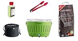 LotusGrill Starter-Set Classic 1x Grill Limettengrün USB-Anschluß, 1x Buchenholzkohle 2,5 kg, 1x...