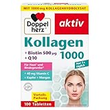 Doppelherz Kollagen 1000 + Biotin + Q10 - Mangan und Kupfer tragen zur normalen Bindegewebsbildung...