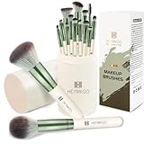 HEYMKGO Pinselset Makeup 15pcs Make Up Pinsel Set mit Pinselhalter Hochwertige Synthetische Borsten...