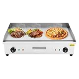 Mqwdxzfes 4400W Elektrische-Grillplatte, 72cm Elektro-Pfanne Crepesmaker mit...