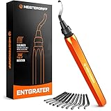 MEISTERGRIFF® Entgrater [inkl. 11 Klingen] für Kunststoff (auch 3D Druck), Metall, Edelstahl -...