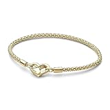 PANDORA Moments Studded Chain Armband aus Sterling Silber mit 14 Karat vergoldete Metalllegierung,...