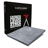 CUORE LAVICO - Ätna Lavastein für Pizza 39x35 x 2 cm | Pizzastein für für backofen und Grillofen...