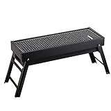 W/G Faltbare BBQ Grill Holzkohlegrill Edelstahl Portable Outdoor Campinggrill Picknickgrill...
