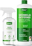 Prinox® 1000ml Grünbelagentferner inkl. Mischflasche I EXTREM STARK I 1:40 Konzentrat I Terrasse,...