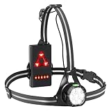 Husgw Lauflichter für Läufer,120 ° Verstellbare LED Laufbrustlampe, Wiederaufladbare IPX65...