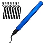Skythrive Universal Entgrater Universal, Metallgriff Handentgrater mit 10 Ersatzklingen, 360°...