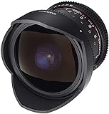 Samyang 8/3,8 Objektiv Fisheye II Video DSLR Canon EF manueller Fokus Videoobjektiv 0,8 Zahnkranz...