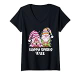 Damen Happy Spring Yall Gnomes Paar Gänseblümchen Blumen Frühlingswichtel T-Shirt mit...