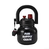 Pumixiy Isolierte 680 ml Edelstahl-Wasserflasche | große Kapazität Outdoor-Trinkflasche mit Griff,...