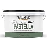SEEBAUER diy® Design-Pastellfarbe PASTELLA (Alaska Forest 2,5 Liter) Edelmattes Grün, Wandfarbe...