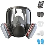 Faburo Vollgesichtsmaske Set, Atemschutzmaske Wiederverwendbare, Gasmaske Staubmaske Schutzmaske,...