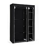 SONGMICS Stoffschrank, XL, Kleiderschrank, Faltschrank, Campingschrank mit Kleiderstange, 110 x 175...