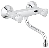 GROHE Costa, Küchenarmatur für die Wandmontage (Wasserhahn für die Küche, Schwenkbereich 360°,...