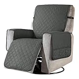 YCDZSW Sesselschoner mit Armlehne, 100% Wasserdichter Sesselauflage mit Taschen, Sesselschoner für...