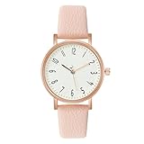 OFFCUP Damenuhr, Damen Analog Quarz Uhr mit Leder Armband, Uhren Damen Einfache Business Klassische...