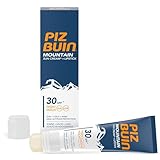 PIZ BUIN Mountain 2-in-1 Sonnencreme LSF 30 20 ml und Lippenpflege LSF 30 2,3 ml,...