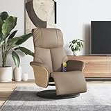 Massagesessel mit Fußteil Cappuccino-Braun Kunstleder fernsehsessel Chair for Schlafzimmer Balkon