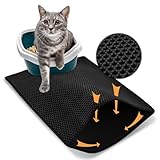 ISOISL Katzenklo Matte 78cm*60cm Katzenstreu Matte Wasserdichte Katzenklo Unterleger Waben Design...