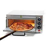 Wiltec Pizza-Backofen 2000W mit Cordierit Stein für Pizza wie aus dem Steinofen Pizzaofen Backofen...