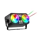 Yosoo Health Gear LED -Bühnenlicht, 12W -Sound Aktiviert 2 Kopfstrobe mit Fernbedienung für Party...