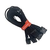 YEZriler 16 Pin (12+4) auf 3X 8 Pin PCIe GPU Sleeved Cable Compatible with GPU 3090Ti RTX 4080 4090...