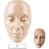 Schminkpuppe, Schminkkopf Für Mädchen, Silikon Make-Up-Übungs Gesicht, Wiederverwendbares Make Up...