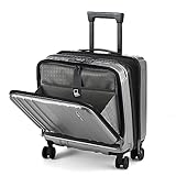 TydeCkare 16-Zoll-Handgepäck mit 2 Laptopfächern, Leichter Hartschalen-ABS+PC-Koffer mit...