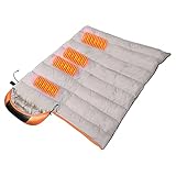 Harilla Kompakter beheizter Schlafsack USB Winterschlafsack wasserdicht warm weich zum Wandern,...