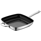 WMF Durado Grillpfanne Induktion gerillt 28x28 cm, Cromargan Edelstahl beschichtet,...