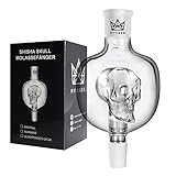 Ryosee Shisha Molassefänger Totenkopf Hookah 18/8 Schliff Molassefänger aus Glas Universal...