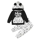 Geagodelia Baby Jungen Kleidung Outfit Babykleidung Set Langarm Kapuzenpullover Top + Hose...