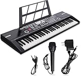 Digital Piano Klavier 61 Tasten & Noten Notenständer-Tragbares Elektronisches...
