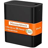 Lifewit Messerblock ohne Messer, Messerhalter für bis zu 25 Messer mit Schlitz für Scheren und...