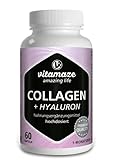 Collagen Kapseln hochdosiert + Hyaluron-Säure + Chondroitin + Lysin, 600 mg reines Kollagen...