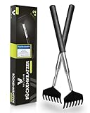 Villkin Rückenkratzer (2Stück) - Kratzhand gegen Juckreiz - Massagegerät stabil und ausziehbar -...