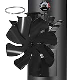 Ofenventilator Magnetisch, Kaminventilator 8 Flüge, Ofenventilator Ohne Strom, Leiser Kamin...