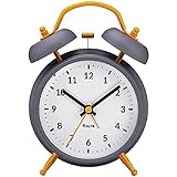 FISURA - Analogwecker ohne Ticken. Wecker mit Led-Nachtlicht. Zifferblatt 9 Zentimeter.11,7x5,5x16....
