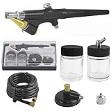 Airbrush Pistole Set, Sprühpistole Druckluft, Mini Lackierpistole mit Luftansaugadapter und...