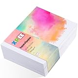 60 Blätter Aquarellpapier 300g, Aquarellblock Malpapier Watercolor Wasserfarben Gouache Papier DIY...