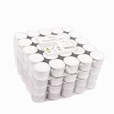 pajoma® Teelichter, Weiß | unbeduftete Teelichter | Brenndauer: 8 Std. - 20g Wachsgewicht, 25 x 38...